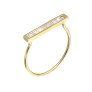 Petite Baguette Diamond Bar Ring