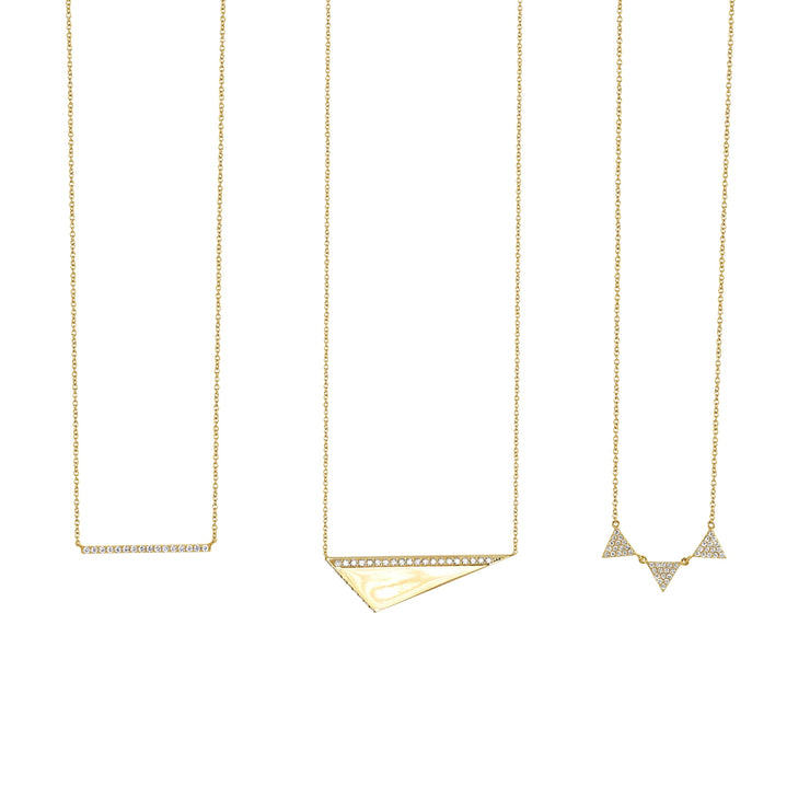 3 Triangle Diamond Necklace-Dana Lyn