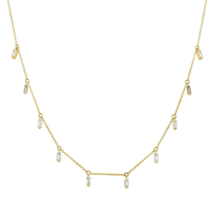 Baguette Diamond Necklace-Dana Lyn