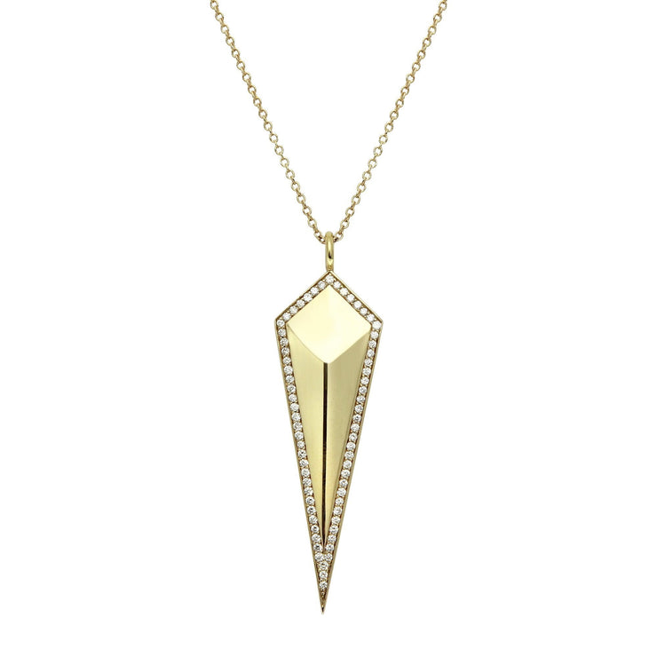 Diamond "Mirror" Spike Necklace-Dana Lyn