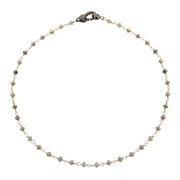 Labradorite Wire Wrapped Necklace with Pavé Diamond Clasp-Dana Lyn